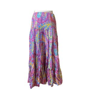Lauren Ralph Lauren Vintage Floral / Paisley Maxi Skirt Size: M